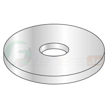 Newport Fasteners Flat Washer, For Screw Size #10 , Steel Zinc Plated Finish, 2500 PK 803874